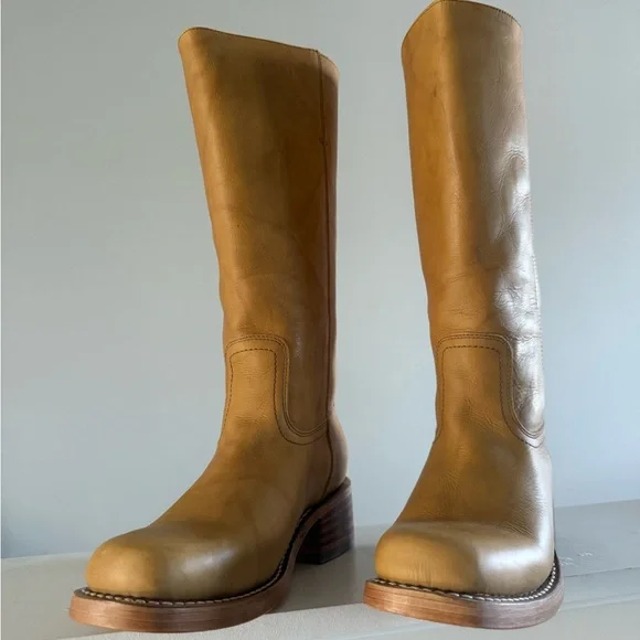 Frye Campus 14L Banana Leather Boots - Picture 5 of 5